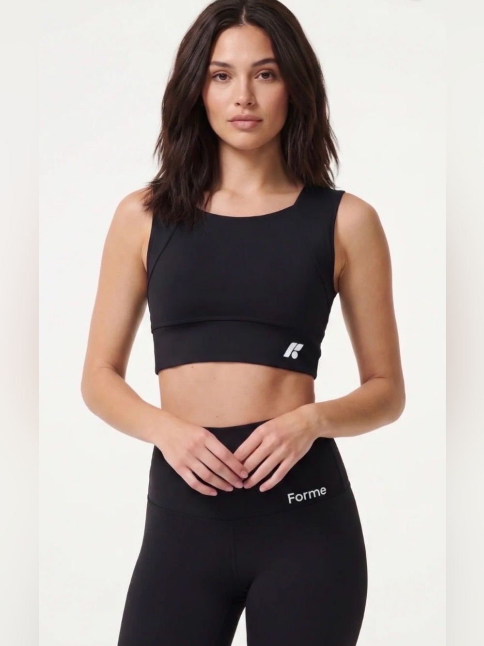 Forme Black Cropped Athletic Tank Top